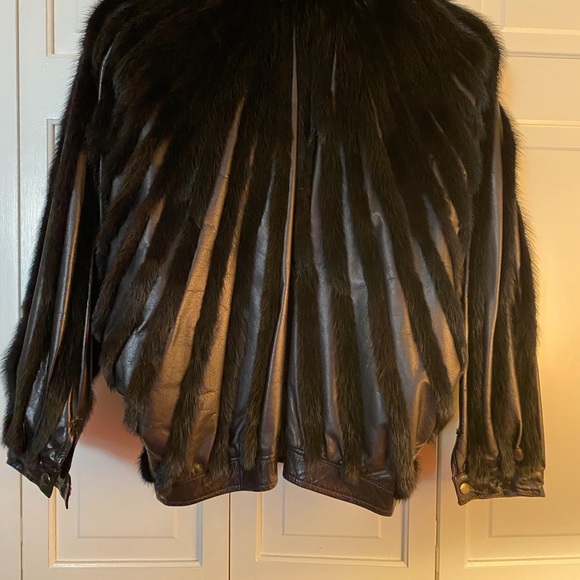 Mink and Leather Jacket - Picture 10 of 15